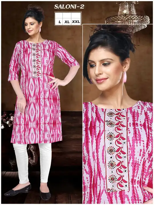 Cotton embroidery kurti  uploaded by Evergreen on 3/14/2023