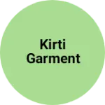 Business logo of Kirti garment