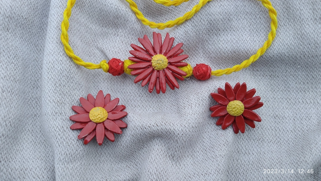 Flower earrings and neckpiece set, customisation available  uploaded by Ratnaabhushan on 6/2/2024