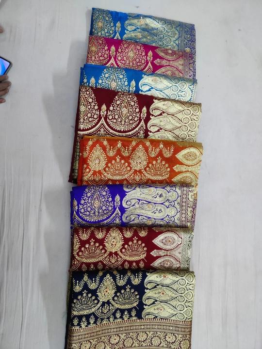Banarasi embroidery with stone work  uploaded by Rizwan fabrics on 3/14/2023
