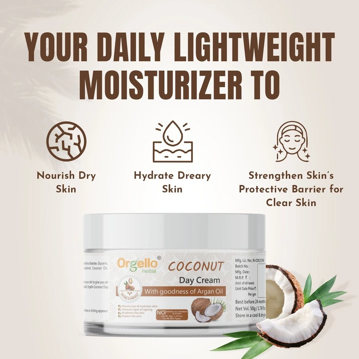 Coconut Day Cream 50gm uploaded by business on 3/14/2023