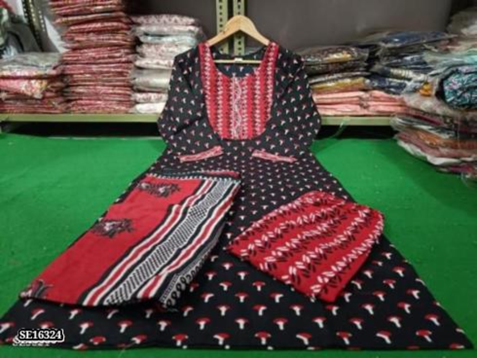 Cotton three piece suit m size  uploaded by Sonam karan fashion superior on 3/14/2023