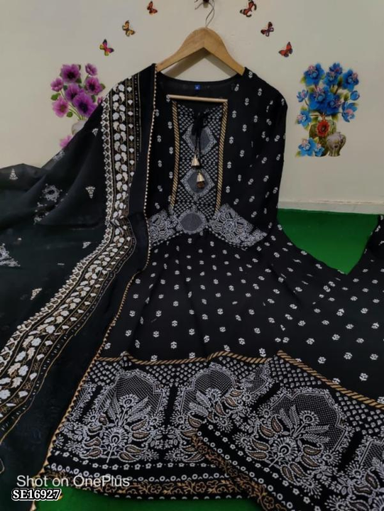 Catalog Name: *Rayon three piece suit *

*M/38 to 6XL/52*\n\n\uD83D\uDE0D *Beautiful Heavy Printed A uploaded by Sonam karan fashion superior on 3/14/2023
