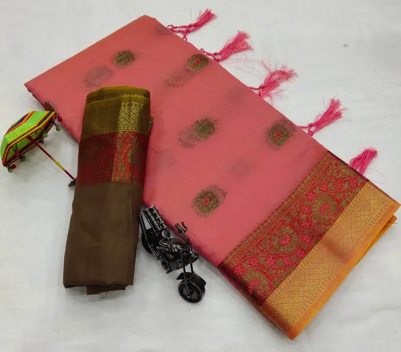 Kanjivaram cotton silk saree uploaded by business on 3/14/2023