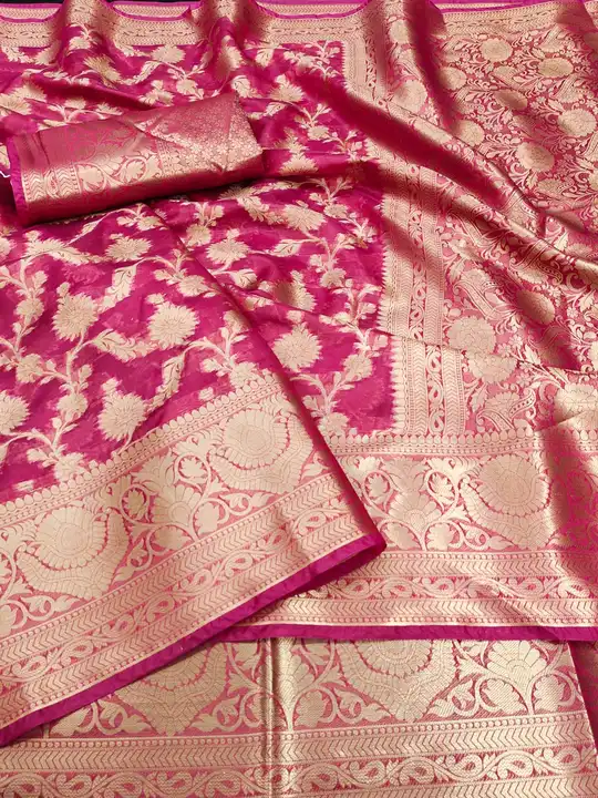 Organza silk saree uploaded by Arana Enterprise on 3/14/2023
