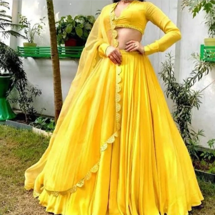 Post image Hey! Checkout my new product called
Simple lehnga choli,all colors are available, customized dress .