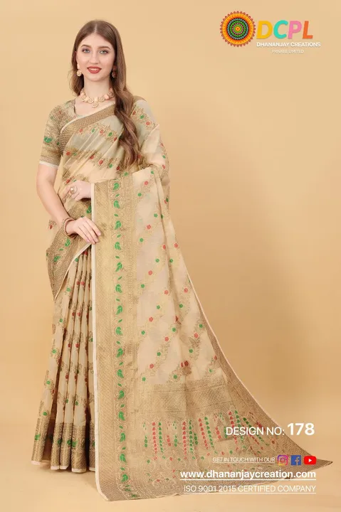 Rich pallu with allover buti design saree  uploaded by DHANANJAY CREATIONS on 3/14/2023