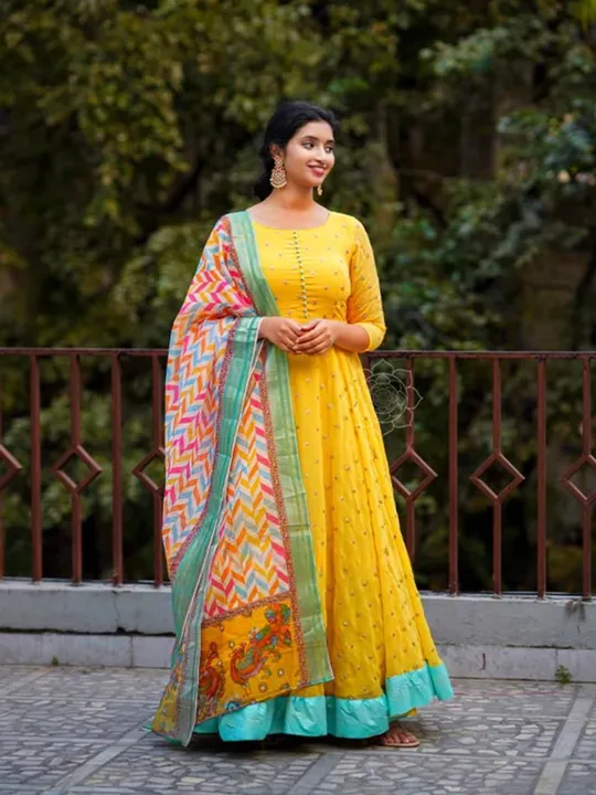 *X-lady launching 🧡yellow sequence Maxi With Beautiful Figure Print Dupptta 🥰🥰*

Featuring Solid  uploaded by Divya Fashion on 3/14/2023