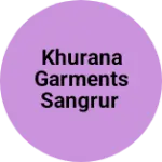 Business logo of Khurana Garments sangrur