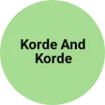 Business logo of Korde and Korde