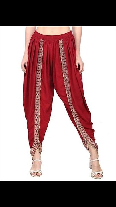 Women embroidery lece dhoti uploaded by business on 7/9/2020