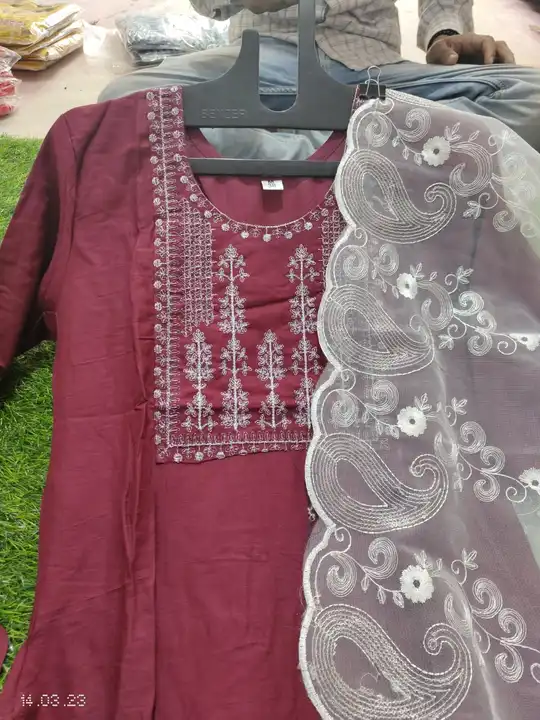 😍Ramzaan special collections 😍
Hevy 3 pis. 

Work kurtis & work dupptta & penta

Redy to were (ful uploaded by Krisha enterprises on 3/14/2023