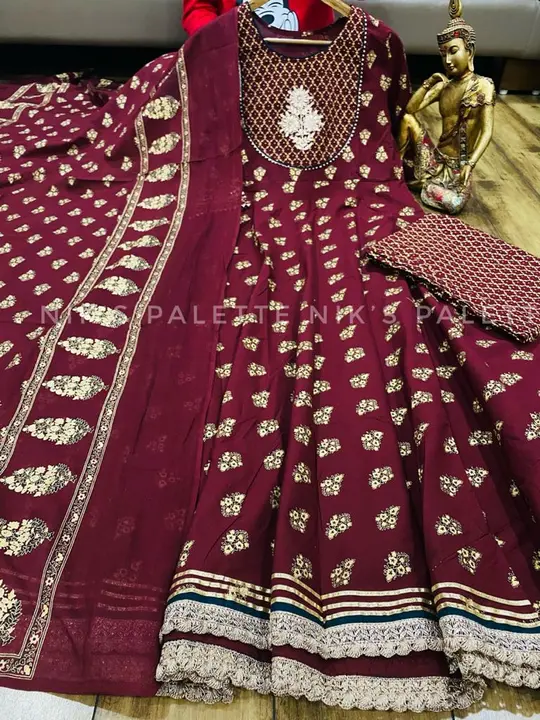 Rayon kurta pant dupatta set  uploaded by B S Creation on 3/14/2023