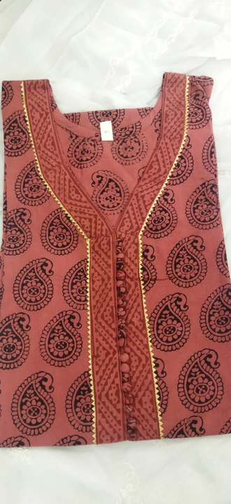 Bagh print cotton kurti uploaded by Kurtis collections on 3/14/2023