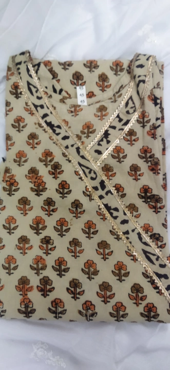 Bagh print cotton kurti uploaded by business on 3/14/2023