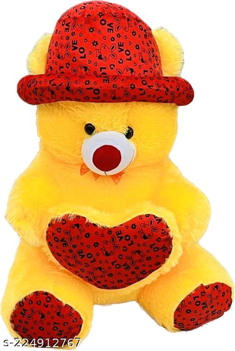 Teddy Love Printed with Heart shape Pillow uploaded by Satguru Collections on 3/14/2023