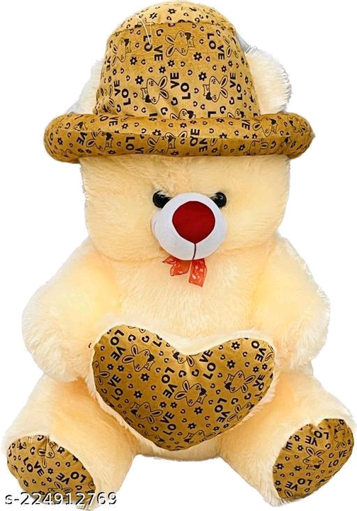 Teddy Love Printed with Heart shape Pillow uploaded by Satguru Collections on 3/14/2023