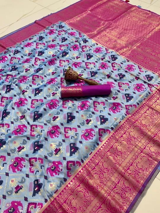 Super hit
Pure silk sarees

Fabric=pure Patola silk
Orginal minakari heavy zari boder and heavy weav uploaded by Divya Fashion on 3/15/2023