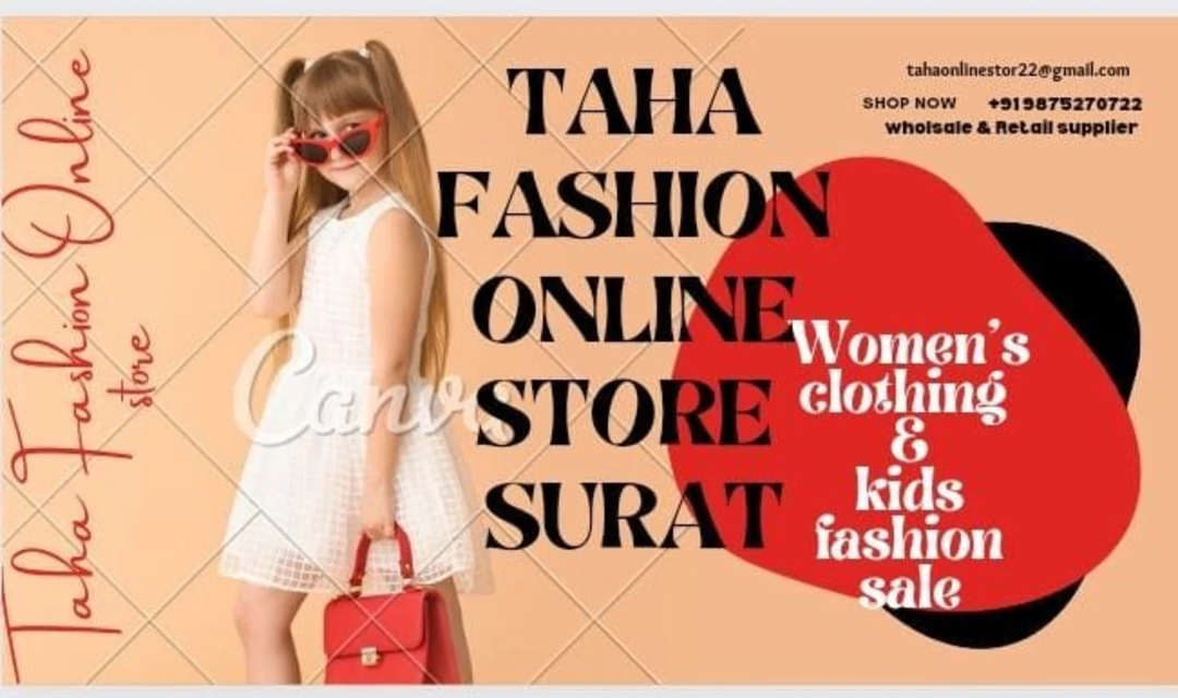 Visiting card store images of Taha fashion online store