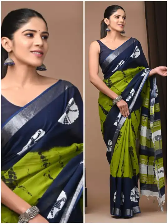 ``` TRENDING COLLECTION🥶🥶``` 


☘️ *NEW COLLECTION OF LINEN SAREE*

☘️ *SAREE LENGTH*:-5.5 METER

 uploaded by Saiba hand block on 3/15/2023