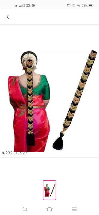 Post image Hand made juda for traditional look for womens &amp; girls