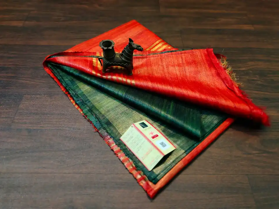Tushar giccha embroidery silk sarees 

100%pure handmade silk saree with silk mark certificate tag  uploaded by Shree's collection on 3/15/2023