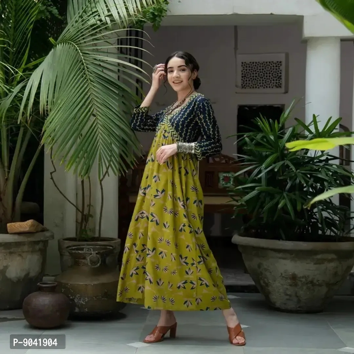 Trendy Womens Floral Print Kurta Gown

Size: 
M
XL

 Color:  Green

 Fabric:  Rayon

 Type:  Stitche uploaded by Sonam karan fashion superior on 3/15/2023