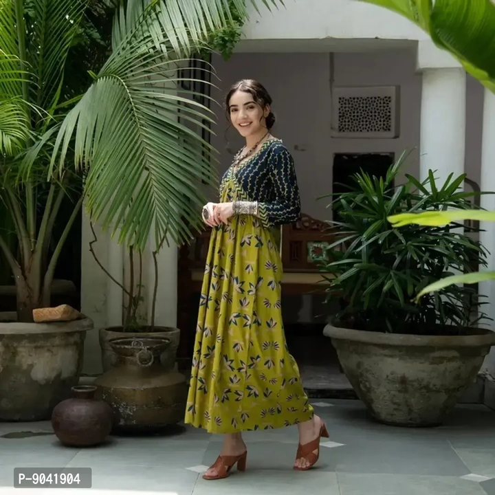 Trendy Womens Floral Print Kurta Gown

Size: 
M
XL

 Color:  Green

 Fabric:  Rayon

 Type:  Stitche uploaded by Sonam karan fashion superior on 3/15/2023