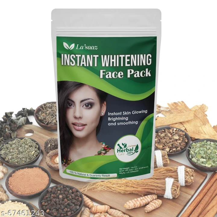 Instant whitening face pack  uploaded by La'saaz organic beauty products on 3/15/2023