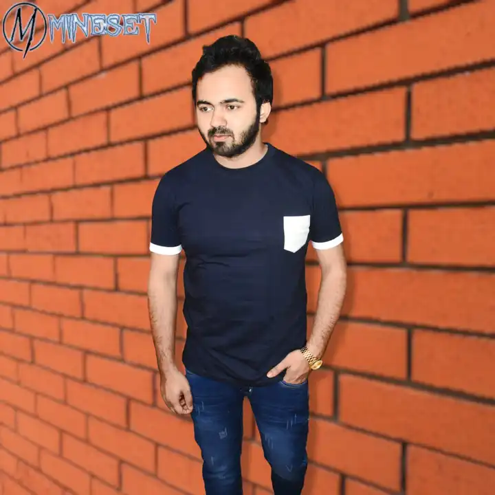 Blue Pocket tshirt With Rib on sleeves uploaded by MineSet fashion on 3/15/2023