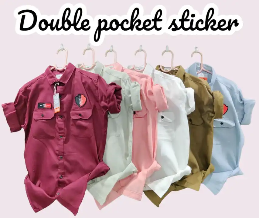 Double pocket sticker plane  uploaded by Nipra garments indore on 3/15/2023