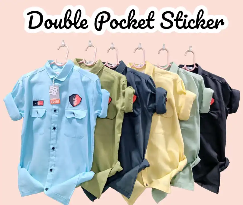 Double pocket sticker plane  uploaded by Nipra garments indore on 3/15/2023