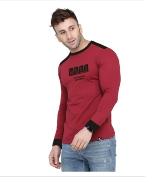 Printed Men Maroon T-Shirt uploaded by business on 3/15/2023