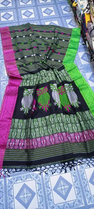 owl  handloom saree  uploaded by Matri Saree Center on 3/15/2023