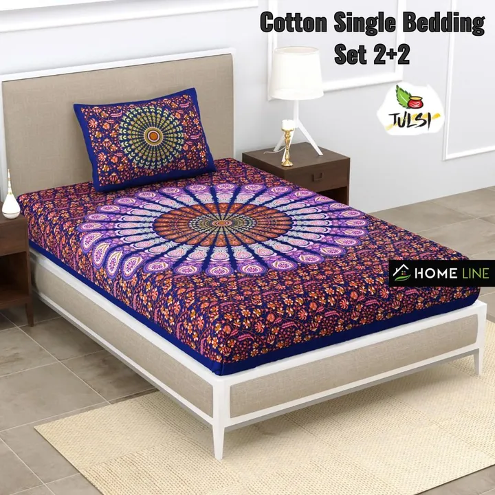 Bedsheet with pillow uploaded by Taha fashion from surat on 3/15/2023