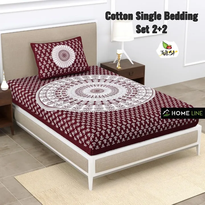 Bedsheet with pillow uploaded by Taha fashion from surat on 3/15/2023