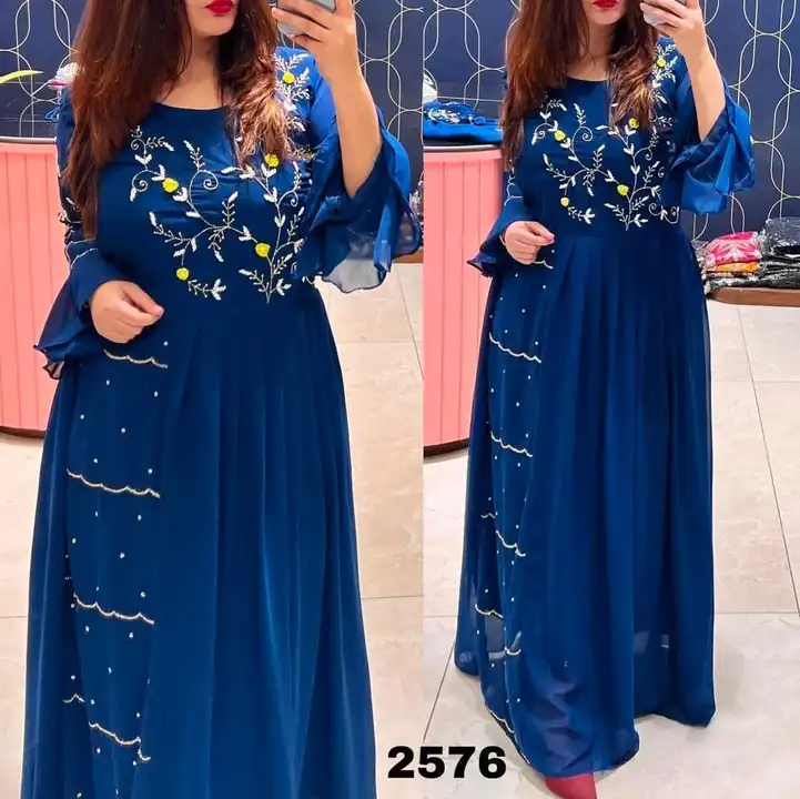 Saree style long dress  uploaded by Ayesha dress collection on 3/15/2023