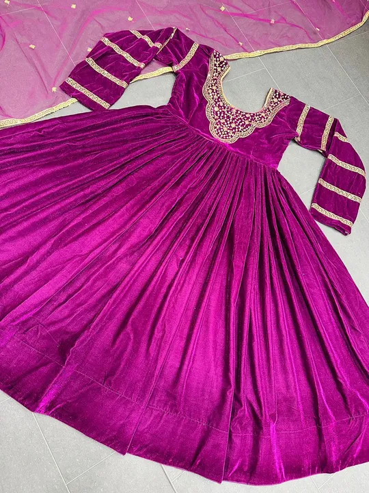 Velvet dress uploaded by Vastra Creation on 3/15/2023