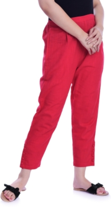 Regular Fit Women Red Trousers
 uploaded by Gajab Style on 3/15/2023