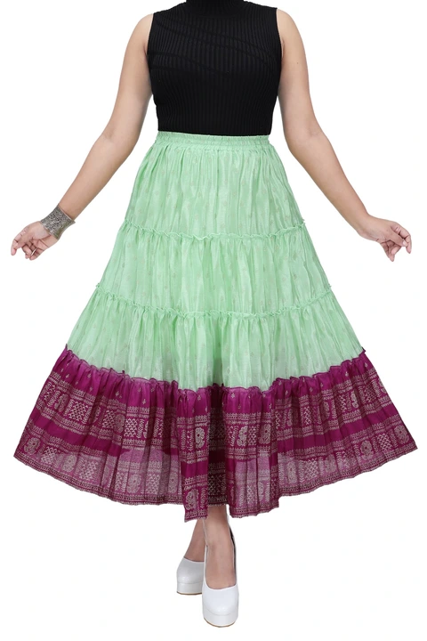 Long multi colour chiffon skirt  uploaded by J.K Fashion on 5/28/2024