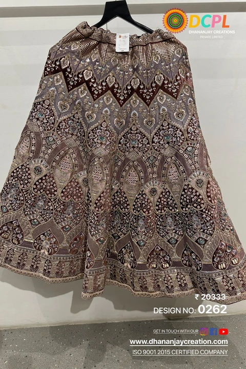 Beautiful bridal lehenga with blouse piece and 2 duppta sets  uploaded by Dhananjay Creations Pvt Ltd. on 3/15/2023