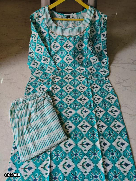 Catalog Name: *Jaipuri Cotton kurti pant set*

\uD83D\uDC57\uD83D\uDC57 *New launching Premium quali uploaded by Sonam karan fashion superior on 3/15/2023
