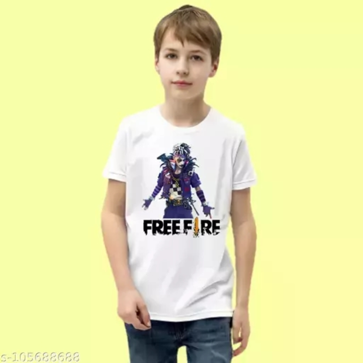 Boys free fire t-shirt available in bulk  uploaded by T-shirt wale Chacha / TINT -VERITY OF COLORS on 3/15/2023
