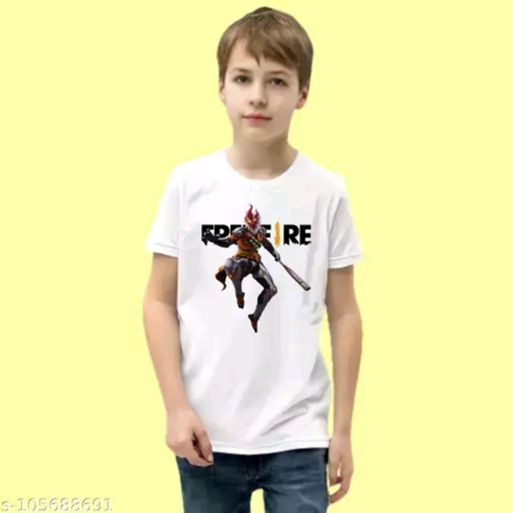 Boys free fire t-shirt available in bulk  uploaded by T-shirt wale Chacha / TINT -VERITY OF COLORS on 3/15/2023