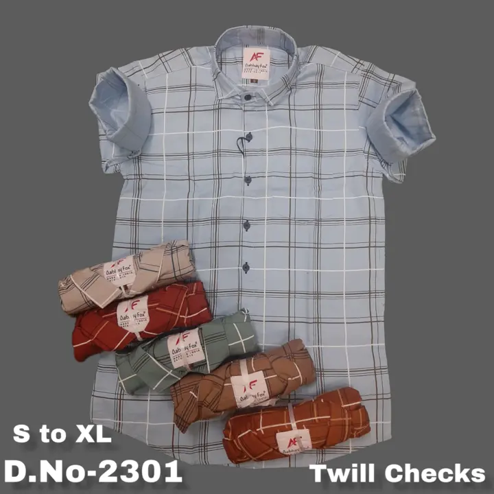 Twill Checks S to XL and M to 2XL  which ever stock will be available  uploaded by Samar textiles on 3/15/2023