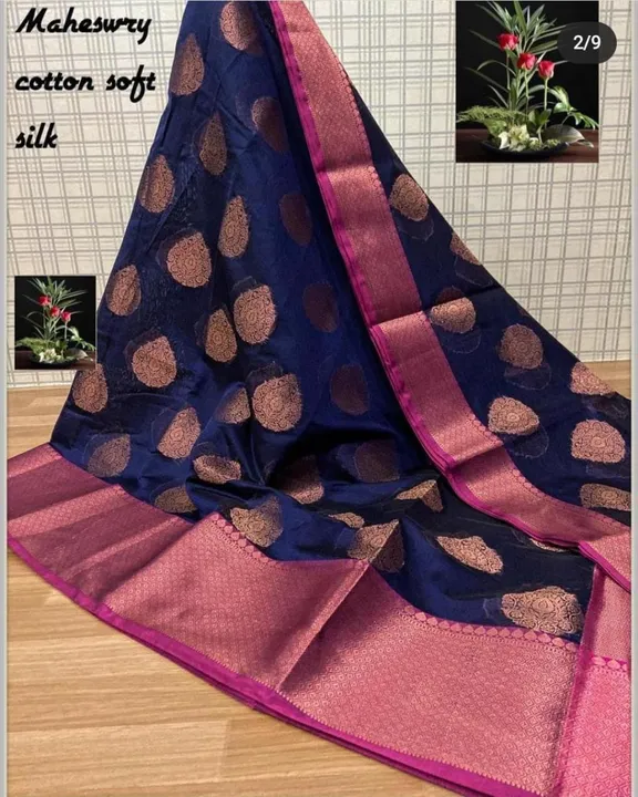Maheshwari cotton silk saree uploaded by Azan febrics on 3/15/2023