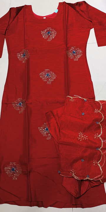 Dola Kurti, Pant, Dupatta Set uploaded by business on 3/15/2023