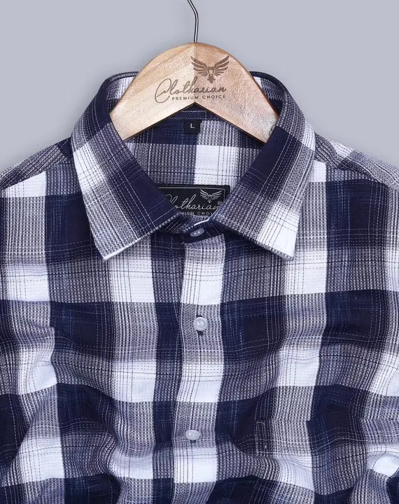 CLOTHARIAN Dusk Blue Formal/Casual Checks-Plaid Premium Cotton Shirt.
 uploaded by Clotharian on 3/15/2023