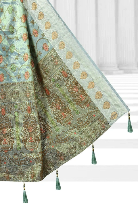 Premium Quality Banarsi Pattern Saree with Swarovski Work uploaded by Reena Textile on 3/15/2023