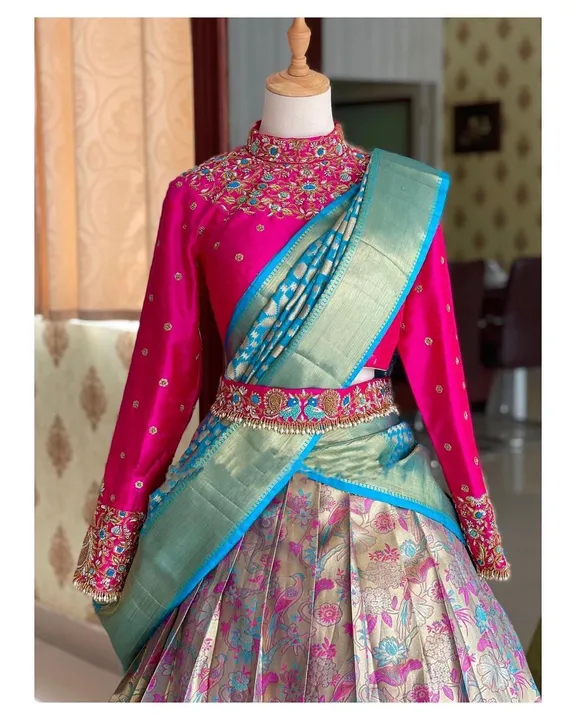 🔔 **  🔔

*New Arrival Half Saree Now In Trend*

        ☃️ *KP :- W-205* ☃️

*🥰Kanjiveram Silk Za uploaded by Divya Fashion on 3/15/2023